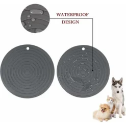 2 PCS Tapis Gamelle Chien Pour Chien Chat Tapis Portable En Silicone Set De Table En Silicone Pour Animal Domestique Animal De Compagnie Alimentaire. -Arcenciél -Pas Cher Toutou Mia Magasin 64128768 4