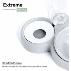 Double Gamelle Chat Surélevée,Inclinable à 15° Bol Pour Chat Anti-Vomissements Bol Pour Animaux De Compagnie 3-en-1 à Stockage D'eau Automatique,Disponible Pour Les Chats Et Les Chiots (grise) -Pas Cher Toutou Mia Magasin 66092409 3