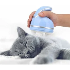 Masseur électrique Pour Animaux De Compagnie Chats Chiens Patte 3D Massage De La Tête Masseur De Tête De Chat Charge USB Masseur électrique Pour Animaux De Compagnie(Bleu)ur Les Chats
