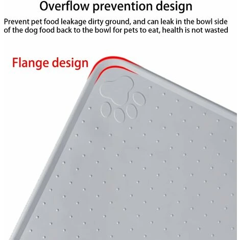 GP Tapis Dalimentation Pour Animaux De Compagnie, Tapis De Nourriture Pour Chats Et Chiens, Tapis Dalimentation Antidérapant, Tapis Gamelle Chien (33x33cm/gris) 6 GP Tapis Dalimentation Pour Animaux De Compagnie, Tapis De Nourriture Pour Chats Et Chiens, Tapis Dalimentation Antidérapant, Tapis Gamelle Chien (33x33cm/gris) – Image 4
