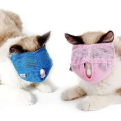 Masque Respirant En Maille Pour Chat Masque De Modification De La Bouche Anti-morsure Pour Animaux De Compagnie (bleu, S) -Pas Cher Toutou Mia Magasin 69508191 5