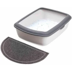 Trixie Tapis Pour Bac à Litière, Semi-circulaire, En Pvc 41 × 25 Cm, Anthracite 7 Trixie Tapis Pour Bac à Litière, Semi-circulaire, En Pvc 41 × 25 Cm, Anthracite -Pas Cher Toutou Mia Magasin 6984243 3