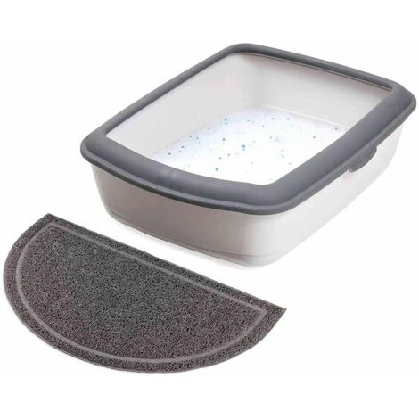 Trixie Tapis Pour Bac à Litière, Semi-circulaire, En Pvc 41 × 25 Cm, Anthracite 5 Trixie Tapis Pour Bac à Litière, Semi-circulaire, En Pvc 41 × 25 Cm, Anthracite – Image 3