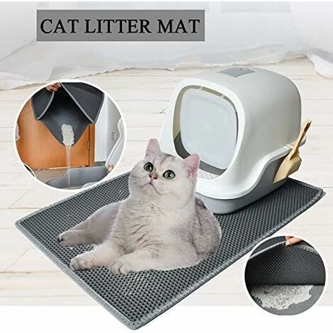 YIDOMDE Bac à Litière, Tapis De Protection Du Sol En Nid D'abeille, Pliable Et Imperméable à Double Couche, Pour La Nourriture Des Chats, Et Tapis Facile à Nettoyer (40 X 50 Cm) 4 YIDOMDE Bac à Litière, Tapis De Protection Du Sol En Nid D'abeille, Pliable Et Imperméable à Double Couche, Pour La Nourriture Des Chats, Et Tapis Facile à Nettoyer (40 X 50 Cm) – Image 2