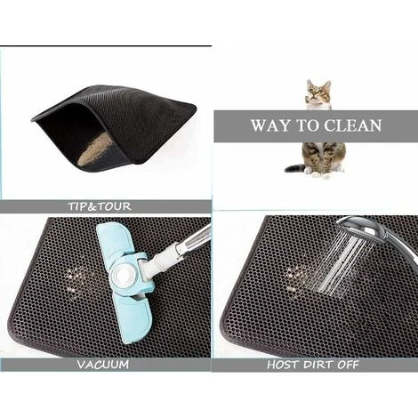 YIDOMDE Bac à Litière, Tapis De Protection Du Sol En Nid D'abeille, Pliable Et Imperméable à Double Couche, Pour La Nourriture Des Chats, Et Tapis Facile à Nettoyer (40 X 50 Cm) 5 YIDOMDE Bac à Litière, Tapis De Protection Du Sol En Nid D'abeille, Pliable Et Imperméable à Double Couche, Pour La Nourriture Des Chats, Et Tapis Facile à Nettoyer (40 X 50 Cm) – Image 3