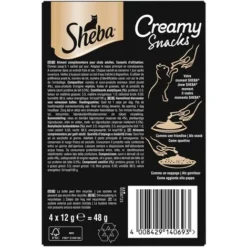 SHEBA Creamy Snacks 44 Sticks Au Poulet Friandise Crémeuse Pour Chat 12g (11x4) -Pas Cher Toutou Mia Magasin 70534762 2