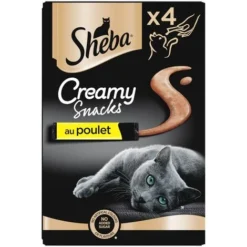 SHEBA Creamy Snacks 44 Sticks Au Poulet Friandise Crémeuse Pour Chat 12g (11x4) -Pas Cher Toutou Mia Magasin 70534762 3