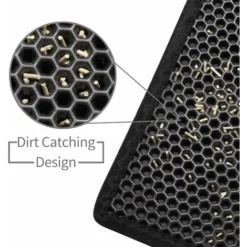 Tapis Litière Chat Bac à Litière Pour Chats, Imperméable Non Toxique EVA,Double Couche En Nid D'abeille Design (76x61cm, Noir) 9 Tapis Litière Chat Bac à Litière Pour Chats, Imperméable Non Toxique EVA,Double Couche En Nid D'abeille Design (76x61cm, Noir) -Pas Cher Toutou Mia Magasin 71436056 3