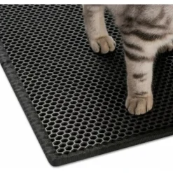 Tapis Litière Chat Bac à Litière Pour Chats, Imperméable Non Toxique EVA,Double Couche En Nid D'abeille Design (76x61cm, Noir) 10 Tapis Litière Chat Bac à Litière Pour Chats, Imperméable Non Toxique EVA,Double Couche En Nid D'abeille Design (76x61cm, Noir) -Pas Cher Toutou Mia Magasin 71436056 4