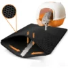 ZXPASRA Tapis Litière Chat Bac à Litière Pour Chats, Imperméable Non Toxique EVA,Double Couche En Nid D'abeille Design 30x45cm,Noir -Pas Cher Toutou Mia Magasin 71998904 1
