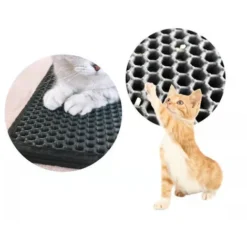 ZXPASRA Tapis Litière Chat Bac à Litière Pour Chats, Imperméable Non Toxique EVA,Double Couche En Nid D'abeille Design 30x45cm,Noir -Pas Cher Toutou Mia Magasin 71998904 4