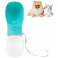 Bouteille D'eau Portable Pour Chien, Distributeur D'eau Antibactérien De Qualité Alimentaire Pour Animaux De Compagnie, étanche Pour Chien, Chat, Bol De Voyage Pour Animal Domestique, 350 Ml