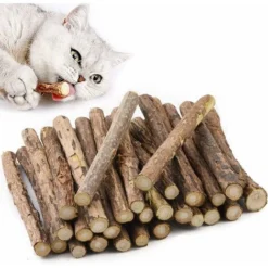 Déstockage 30 Bâtons D'herbe à Chat Naturel Matatabi Pour Friandises Dentaires