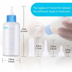 Kit De Biberon Pour Animal Domestique, Kit De Tube D'aiguille De Biberon Liquide Pour Chat Et Mini Tétine De Rechange Pour Chaton, Chiot, Petit Animal De Compagnie. -Pas Cher Toutou Mia Magasin 75693846 3