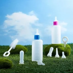 Kit De Biberon Pour Animal Domestique, Kit De Tube D'aiguille De Biberon Liquide Pour Chat Et Mini Tétine De Rechange Pour Chaton, Chiot, Petit Animal De Compagnie. -Pas Cher Toutou Mia Magasin 75693846 5