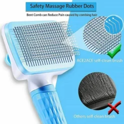 Brosse Chiens Chats, Autonettoyante Brosse Poils Morts Pour Chat Chien, Enlèvement Efficace Jusqu'à 95% Des Poils Morts Et Poils Tomentose -Versailles -Pas Cher Toutou Mia Magasin 76187011 3