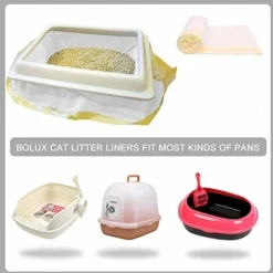 Lot De 30 Sacs De Litière XL Pour Chat + Peigne, Gants De Massage Pour Poils D'animaux, Cordons De Serrage, Sacs Résistants Aux Rayures Pour Litière Extra Large -Pas Cher Toutou Mia Magasin 76663301 3