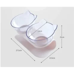 Double Bol De Chat, Gamelle Aliments Antidérapant Avec Support En Plastique Pour Les Chats Et Petit Chien FUIENKO