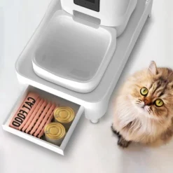 Balimo Support Pour Distributeur De Croquette Chien/Chat - Hauteur Réglable - 376 X 226 X 95 Mm - Blanc -Pas Cher Toutou Mia Magasin 77349425 3