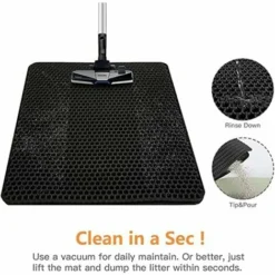 Tapis Litière Chat,Tapis De Litière Pour Chats,Tapis Litière Chat Bac à Litière Pour Chats,Double Couche En Nid D'abeille Design Non-Slip Cat Litter Mat (40x50) -Pas Cher Toutou Mia Magasin 78900169 4