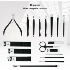Kit Pedicure - Coupe Ongle Professionnel Coupe Cuticule Acier Inoxydable - Trousse Manucure Pedicure Set De 18pcs (Noir & Rose) 9 Kit Pedicure - Coupe Ongle Professionnel Coupe Cuticule Acier Inoxydable - Trousse Manucure Pedicure Set De 18pcs (Noir & Rose) -Pas Cher Toutou Mia Magasin 79982923 4