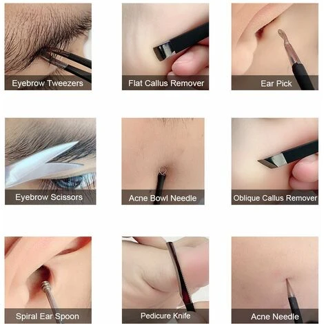 Kit Pedicure - Coupe Ongle Professionnel Coupe Cuticule Acier Inoxydable - Trousse Manucure Pedicure Set De 18pcs (Noir & Rose) 6 Kit Pedicure - Coupe Ongle Professionnel Coupe Cuticule Acier Inoxydable - Trousse Manucure Pedicure Set De 18pcs (Noir & Rose) – Image 5