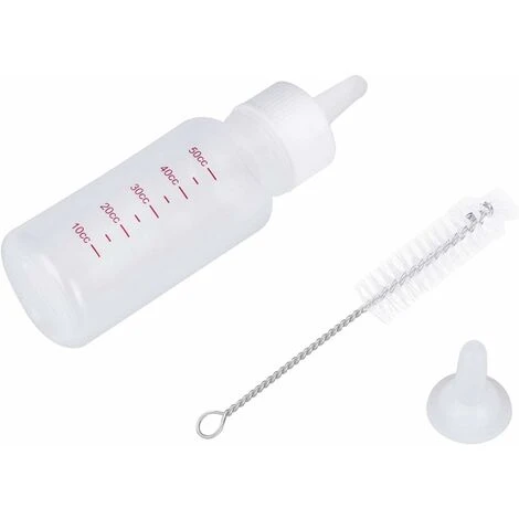 Biberons Chaton Pour Allaitement 50 Ml Ensemble De Biberons Pour Animaux De Compagnie Avec Brosse Pour Petits Chiens Chiots Chat Chatons 6 Biberons Chaton Pour Allaitement 50 Ml Ensemble De Biberons Pour Animaux De Compagnie Avec Brosse Pour Petits Chiens Chiots Chat Chatons – Image 4