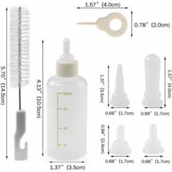 Biberon Chaton Chiot,Bouteille Allaitement Pour Chiot Tétines Brosse à Nettoyer Lactation Soins Pour Chat Et Chien Animal Nouveau Né De Compagnie(60ml) - 11 Biberon Chaton Chiot,Bouteille Allaitement Pour Chiot Tétines Brosse à Nettoyer Lactation Soins Pour Chat Et Chien Animal Nouveau Né De Compagnie(60ml) - -Pas Cher Toutou Mia Magasin 80376500 5