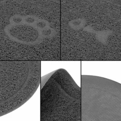 Tapis D’Alimentation Pour Chat En Silicone, Imperméable Et Antidérapant Tapis Gamelle Chien Et Chat Napperon Bol D'eau - Gris, 45 X 25 Cm -Pas Cher Toutou Mia Magasin 80863178 3