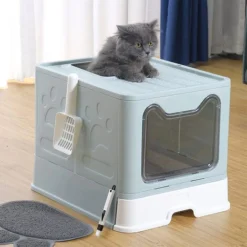 Hofuton Bac Litière Chat XXL: Maison De Toilette Pour Chats Anti Odeur Caisse Litière Fermée Grande Taille Avec Filtre Tiroir Et Pelle 51 X 41 X 38 Cm Bleu 10 Hofuton Bac Litière Chat XXL: Maison De Toilette Pour Chats Anti Odeur Caisse Litière Fermée Grande Taille Avec Filtre Tiroir Et Pelle 51 X 41 X 38 Cm Bleu -Pas Cher Toutou Mia Magasin 82181065 4