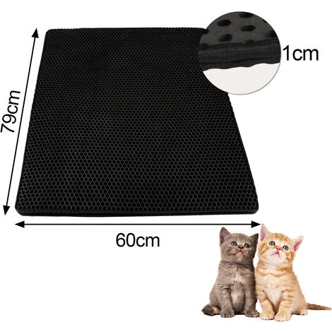 SWANEW Tapis Litière Pour Chat Tapis De Litière Pour Chat Tapis De Litière En Nid D'abeille Tapis Imperméables Non Toxiques 78 × 60cm 4 SWANEW Tapis Litière Pour Chat Tapis De Litière Pour Chat Tapis De Litière En Nid D'abeille Tapis Imperméables Non Toxiques 78 × 60cm – Image 2