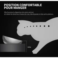 PETKIT CYBERTAIL Bol Surélevé Pr Chat En Acier Inoxydable, Inclinés Bols De Nourriture Pr Chat, Bols D'alimentation Antidérapants Sans Déversement Pr Chats Et Petits Chiens -Pas Cher Toutou Mia Magasin 85480513 4