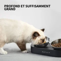 PETKIT CYBERTAIL Bol Surélevé Pr Chat En Acier Inoxydable, Inclinés Bols De Nourriture Pr Chat, Bols D'alimentation Antidérapants Sans Déversement Pr Chats Et Petits Chiens -Pas Cher Toutou Mia Magasin 85480513 5