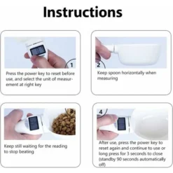 Cuillère Doseuse Pour Chien Cuillère De Pesée Avec écran LCD Convient Aux Croquettes Chien Chat Lapin Oiseau -Pas Cher Toutou Mia Magasin 85786053 4