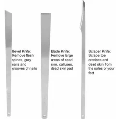 Ensemble De Couteaux De Pédicure, Paquet De 3 Couteaux à Ongles Incarnés En Acier Inoxydable Pédicure Coupe-ongles Professionnel -Pas Cher Toutou Mia Magasin 86048785 3
