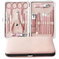 None Coupe-cuticules Professionnel Coupe-ongles Beauté Kit De Beauté Acier Inoxydable 18 Pièces