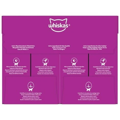 WHISKAS 96 Sachets Fraîcheur En Sauce 4 Variétés Classiques Pour Chat 85g (4x24) 4 WHISKAS 96 Sachets Fraîcheur En Sauce 4 Variétés Classiques Pour Chat 85g (4x24) – Image 2