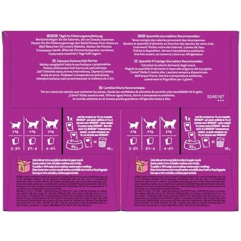 WHISKAS 96 Sachets Fraîcheur En Sauce 4 Variétés Classiques Pour Chat 85g (4x24) 5 WHISKAS 96 Sachets Fraîcheur En Sauce 4 Variétés Classiques Pour Chat 85g (4x24) – Image 3
