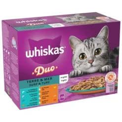 WHISKAS Duo 48 Sachets Fraîcheur En Gelée 4 Variétés Pour Chat 85g (4x12) -Pas Cher Toutou Mia Magasin 86616467 4