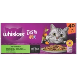 WHISKAS Tasty Mix 80 Sachets Fraîcheur En Sauce 4 Variétés Pour Chat 85g (2x40g) -Pas Cher Toutou Mia Magasin 86616510 4