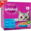 WHISKAS 96 Sachets Fraîcheur En Gelée 4 Variétés Poissons Pour Chat 85g (4x24) -Pas Cher Toutou Mia Magasin 86616511 1
