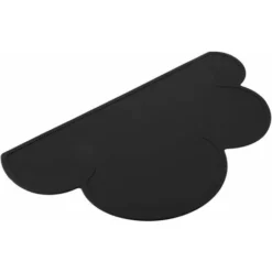 Tapis De Nourriture Pour Chat Plat D'Alimentation Pour Animaux Bol Tapis De Chien Chat Chiot Silicone Eau Napperon Coussin(noir)