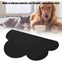 Tapis De Nourriture Pour Chat Plat D'Alimentation Pour Animaux Bol Tapis De Chien Chat Chiot Silicone Eau Napperon Coussin(noir) -Pas Cher Toutou Mia Magasin 87795165 3