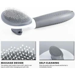 DHKLFA Brosse Pour Chat/Chien, Brosse Autonettoyante Chiens Et Chats, Brosse De Toilettage Pour Animaux 7 DHKLFA Brosse Pour Chat/Chien, Brosse Autonettoyante Chiens Et Chats, Brosse De Toilettage Pour Animaux -Pas Cher Toutou Mia Magasin 87800621 2
