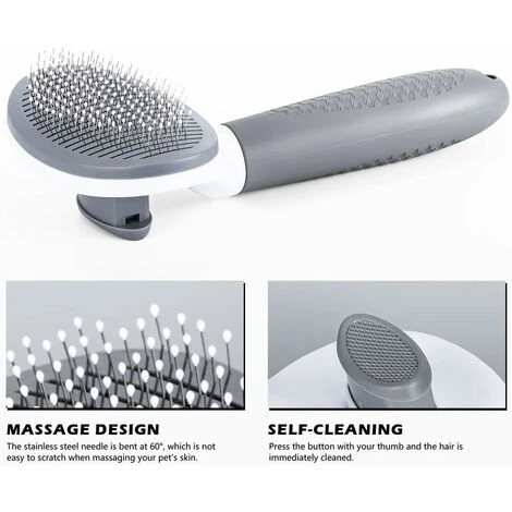 DHKLFA Brosse Pour Chat/Chien, Brosse Autonettoyante Chiens Et Chats, Brosse De Toilettage Pour Animaux 4 DHKLFA Brosse Pour Chat/Chien, Brosse Autonettoyante Chiens Et Chats, Brosse De Toilettage Pour Animaux – Image 2