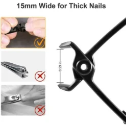 Coupe-ongles Pour Ongles épais - Coupe-ongles Surdimensionnés à Ouverture Large De La Mâchoire Prettydiva, Coupe-ongles Robustes En Acier Inoxydable Pour Ongles épais, Extr - Noir -Pas Cher Toutou Mia Magasin 87838158 5