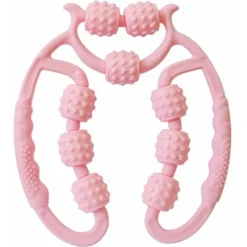 Fit Roll Pro Massager Cellulite Trigger Point Rouleau De Massage Multifonction Pour Le Cou, Les Bras, Les Jambes, Le Soulagement De La Douleur Des Tissus Et La Libération Des Fascias Profonds Rose