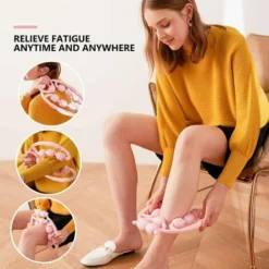 Fit Roll Pro Massager Cellulite Trigger Point Rouleau De Massage Multifonction Pour Le Cou, Les Bras, Les Jambes, Le Soulagement De La Douleur Des Tissus Et La Libération Des Fascias Profonds Rose -Pas Cher Toutou Mia Magasin 87841487 3