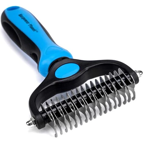 Brosse De Toilettage Pour Animaux De Compagnie - Peigne Double Face Pour Chiens Et Chats, Extra Large, Bleu, Brosse De Toilettage Pour Chiens, Brosse Pour Chiens 3 Brosse De Toilettage Pour Animaux De Compagnie - Peigne Double Face Pour Chiens Et Chats, Extra Large, Bleu, Brosse De Toilettage Pour Chiens, Brosse Pour Chiens