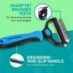 Brosse De Toilettage Pour Animaux De Compagnie - Peigne Double Face Pour Chiens Et Chats, Extra Large, Bleu, Brosse De Toilettage Pour Chiens, Brosse Pour Chiens 10 Brosse De Toilettage Pour Animaux De Compagnie - Peigne Double Face Pour Chiens Et Chats, Extra Large, Bleu, Brosse De Toilettage Pour Chiens, Brosse Pour Chiens -Pas Cher Toutou Mia Magasin 88268874 4